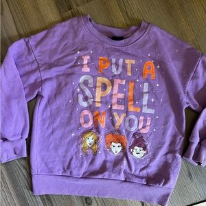 Disney Halloween Purple 'I Put a Spell on You' Kids Sweatshirt HOCUS POCUS